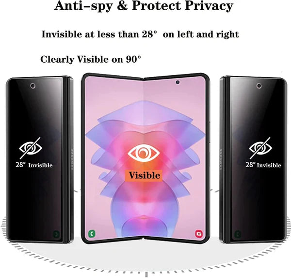 SCREEN PRIVACY PROTECTOR FRONT & BACK FOR GALAXY Z FOLD 3 & Z FOLD 4