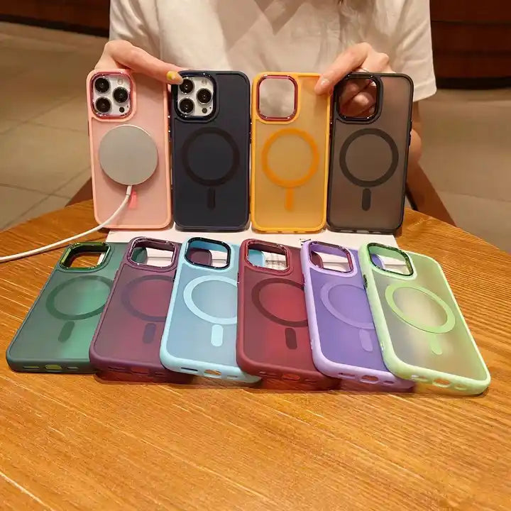 Shockproof Camera Protector Phone Case With Wireless Charging for iPhone 15 Series