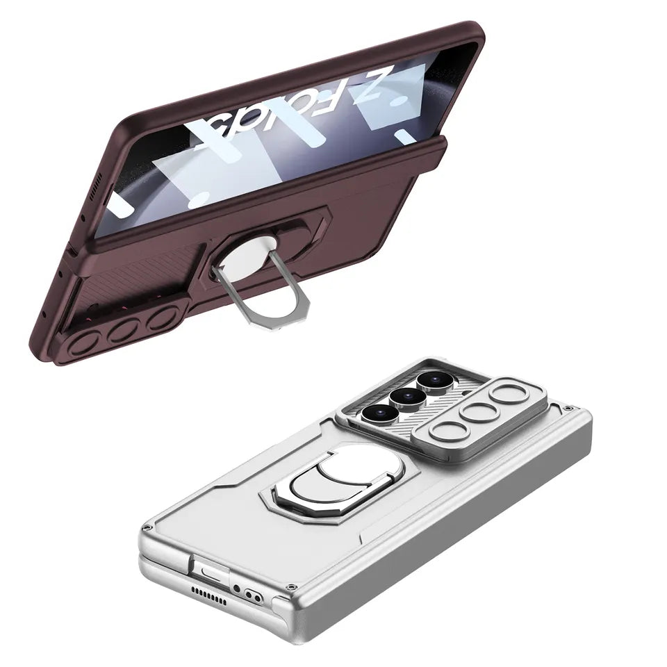 New Ring Armour Holder With Side Camera Lens Protection For Galaxy Z Fold5