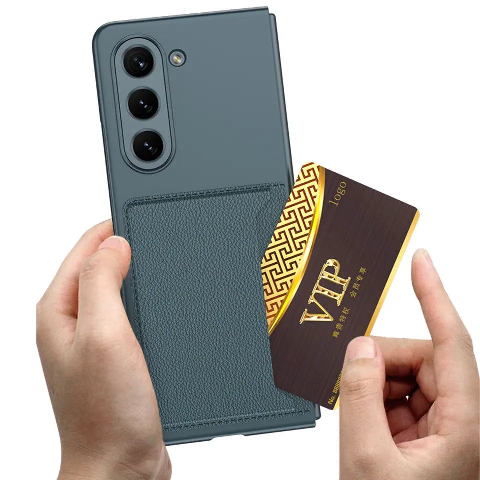 Premium Luxury Card Slot Leather Case For Galaxy Z Fold 5