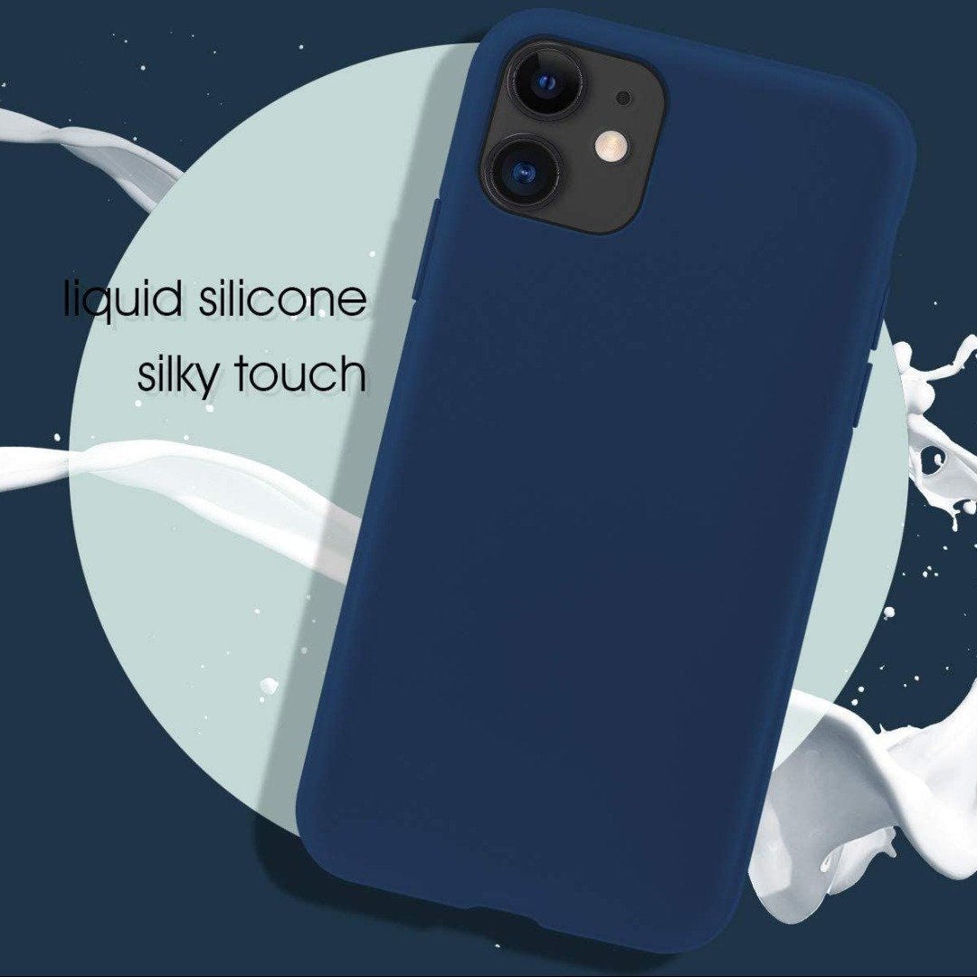 Liquid Silicon Camera Closed Case For iPhone 11 (With Logo)