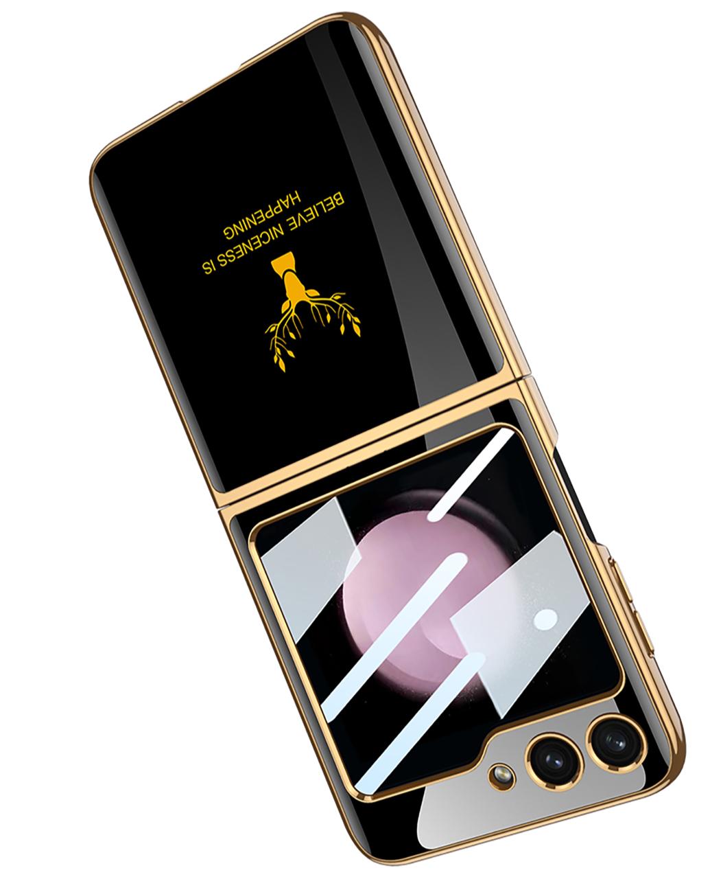 Samsung Galaxy Z Flip 5 Deer Pattern With Front Glass Case