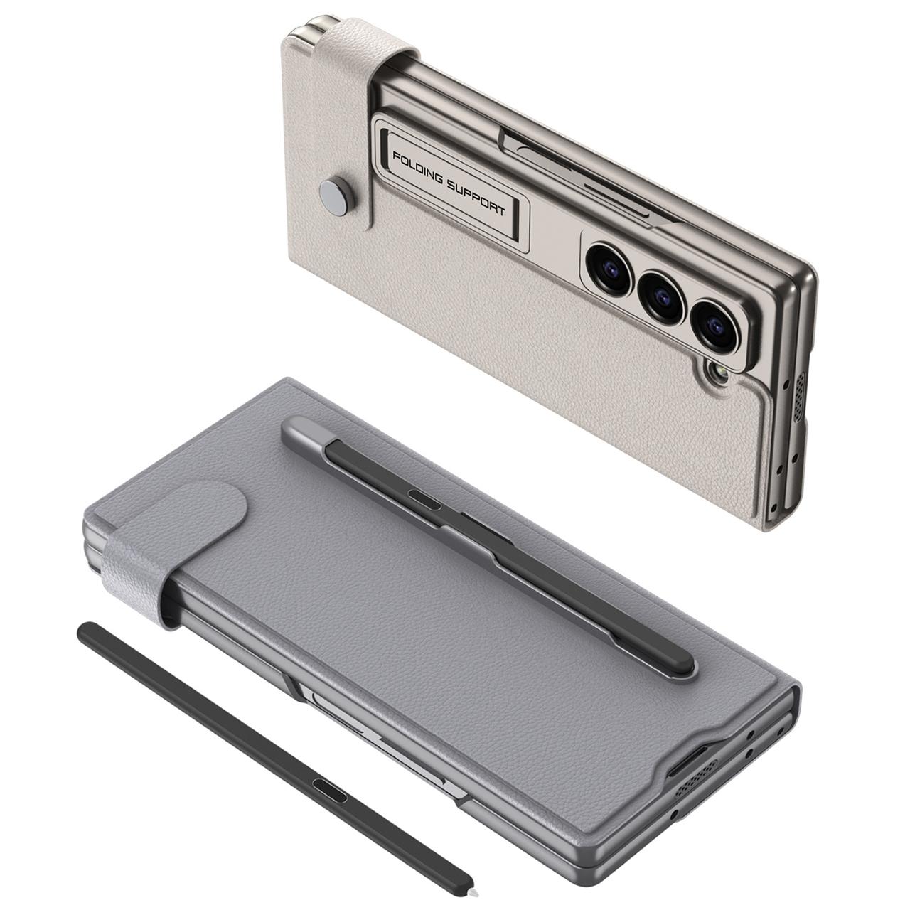 Business Leather Side Flip Stand Case For Galaxy Z Fold 6