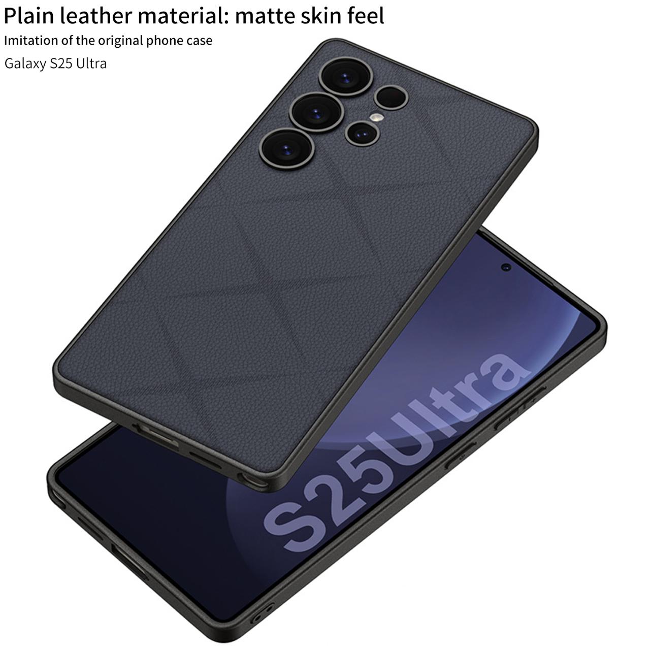 Business Texture Pattern Leather Case- Galaxy S25 Ultra