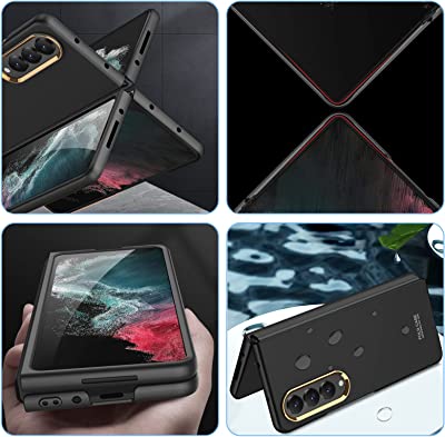 Samsung Galaxy Z Fold 4 Ultra Thin Hard Shell With Golden Edge