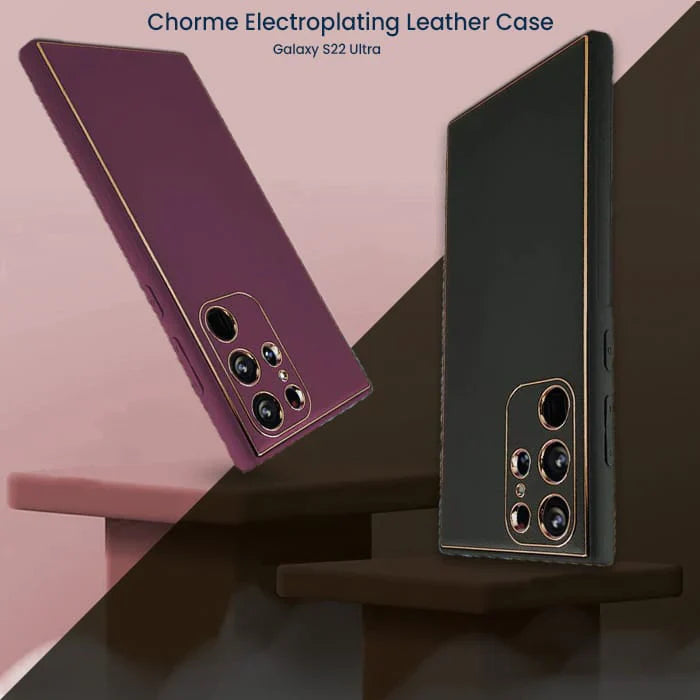 Luxury Design Leather Back Case Samsung Galaxy S22 Ultra