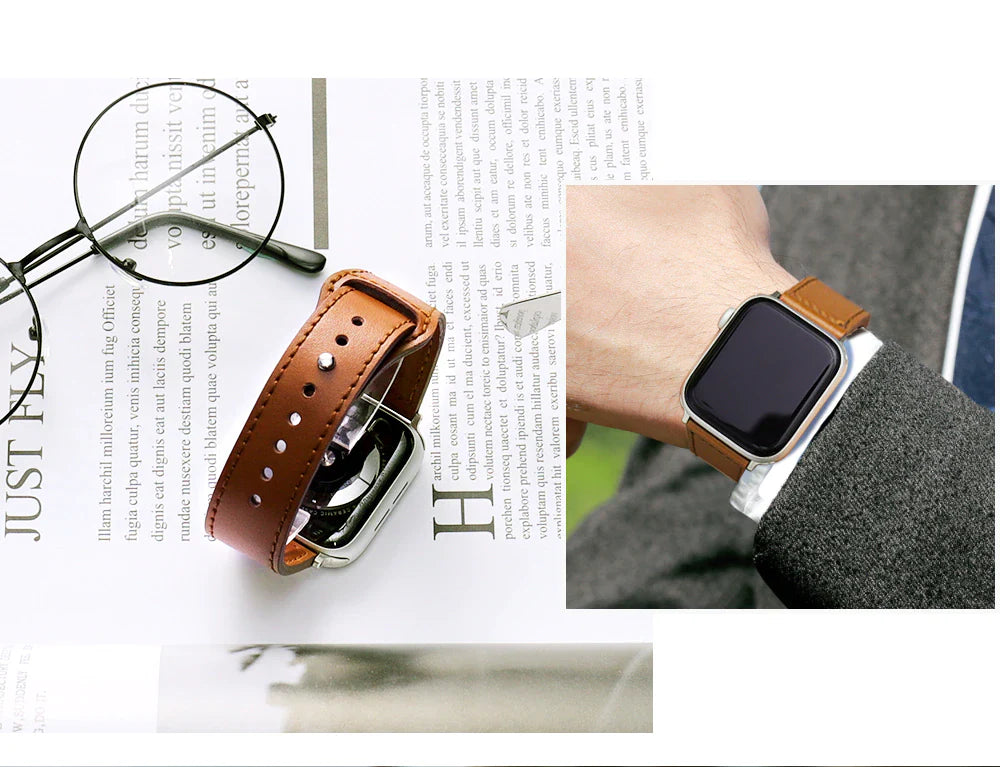 Pride Edition INK  LEATHER STRAP FOR SMART-WATCH SERIES 7/6/5/4/3/2/1/SE (38,40,41MM - 42,44,45MM)
