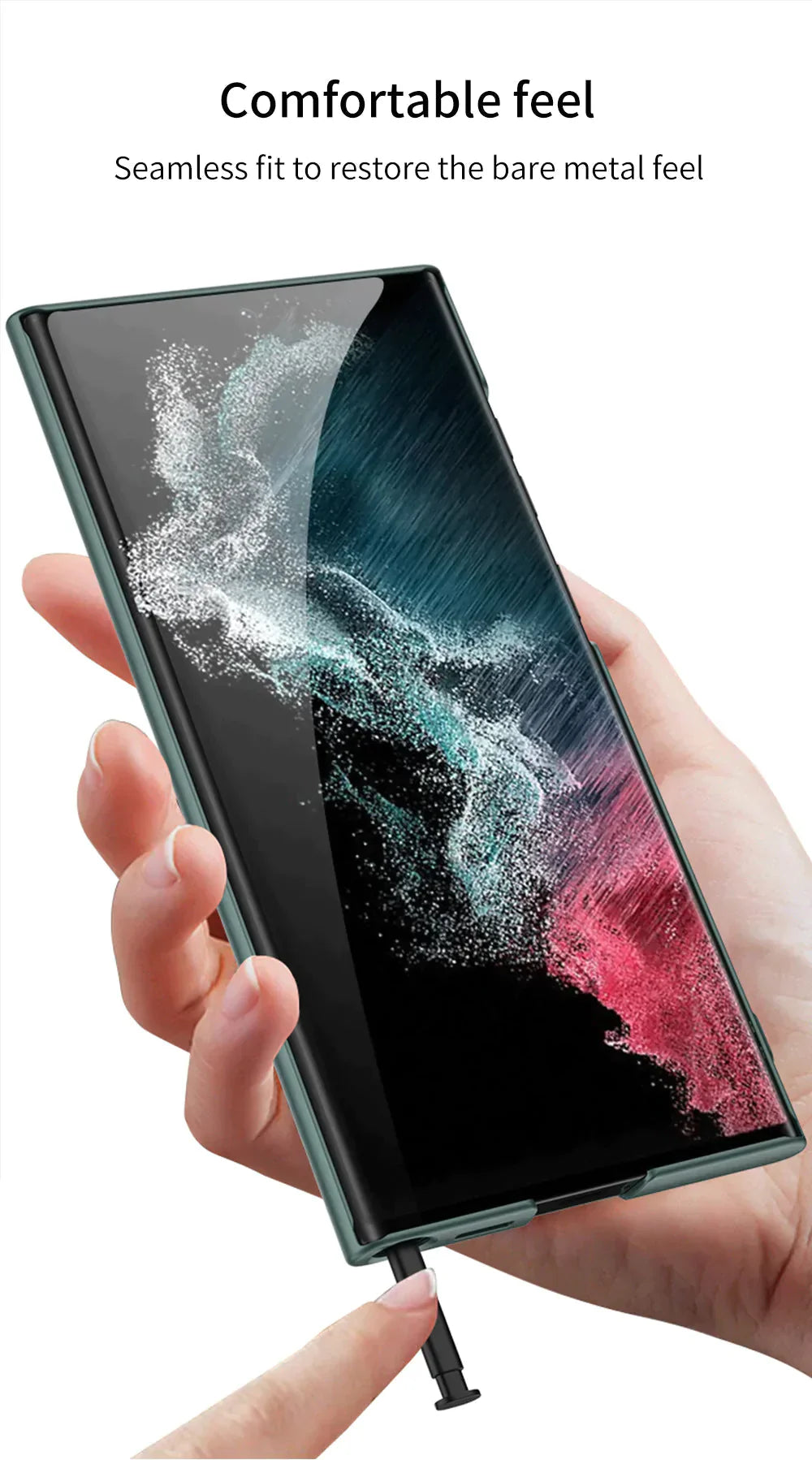 Galaxy S22 Ultra Phantom Kickstand Ultra Thin Back Case Cover