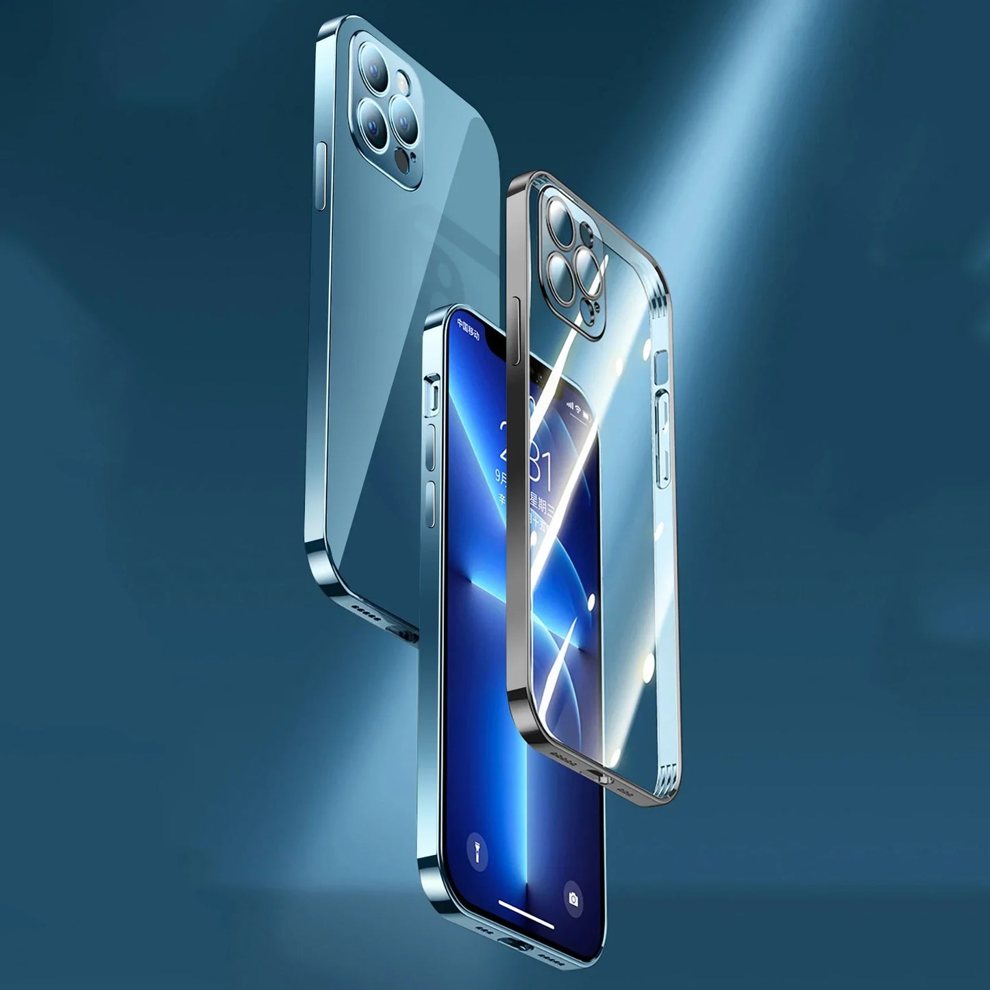 iPhone 11 Pro Max Electroplating Silicone Transparent Glitter Case