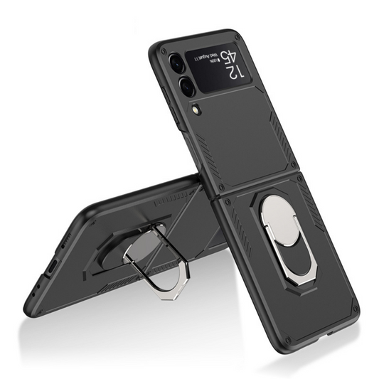 Multi- Color Ring Shockproof Phone Case For Samsung Galaxy Z Flip 3