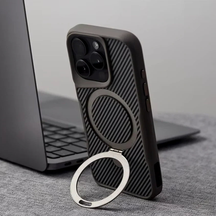 Carbon Fiber Kickstand Cover- iPhone Series