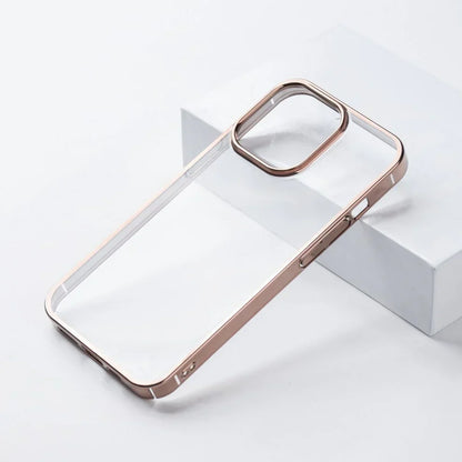 Chrome Electroplated Hard & Clear Back Case for iPhone Series