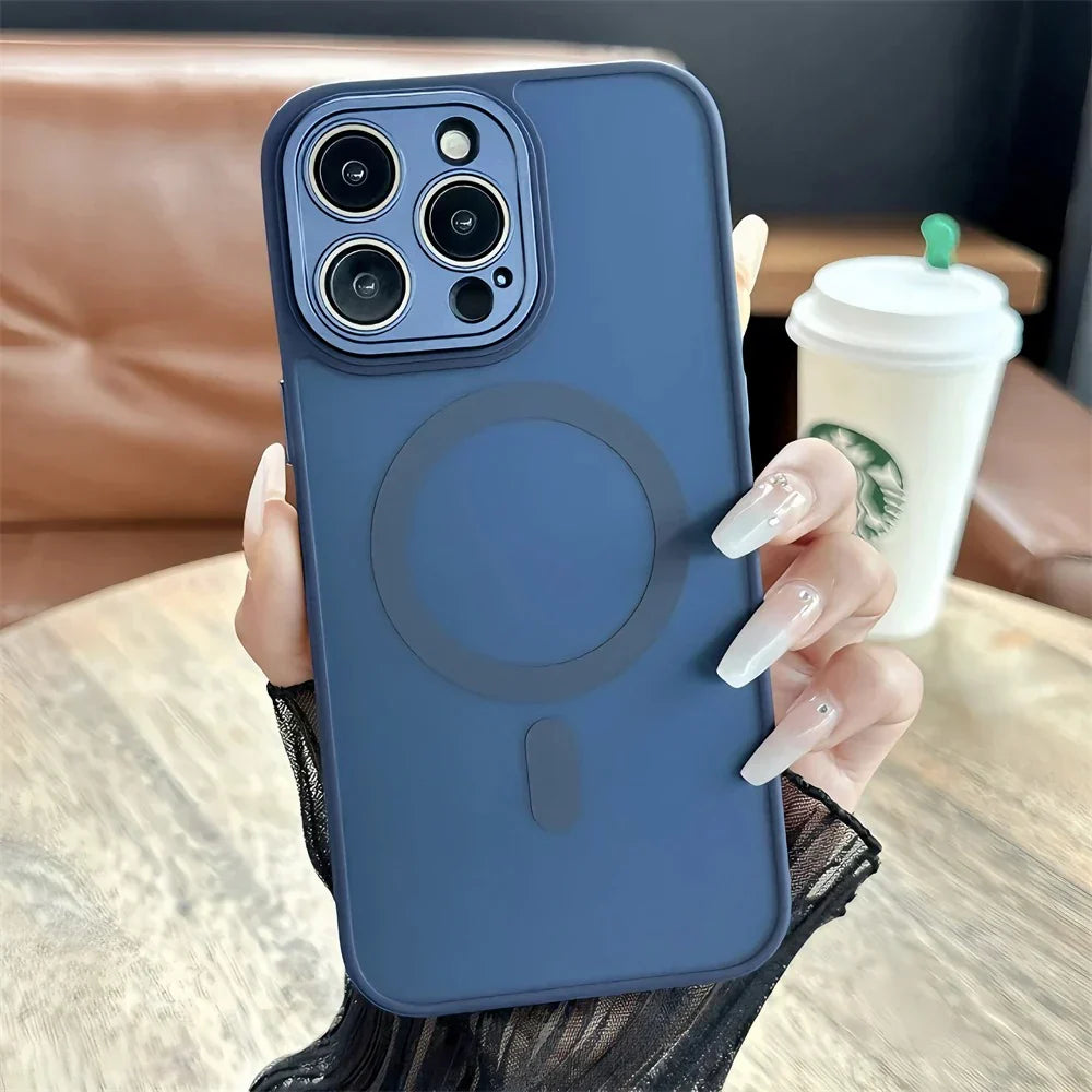Magnetic Matte Translucent Magsafe Case for iPhone Series