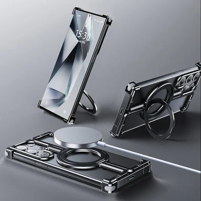 Corner Guard Magnetic Ring Stand Case for Samsung Series