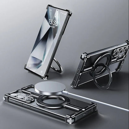 Corner Guard Magnetic Ring Stand Case for Samsung Series