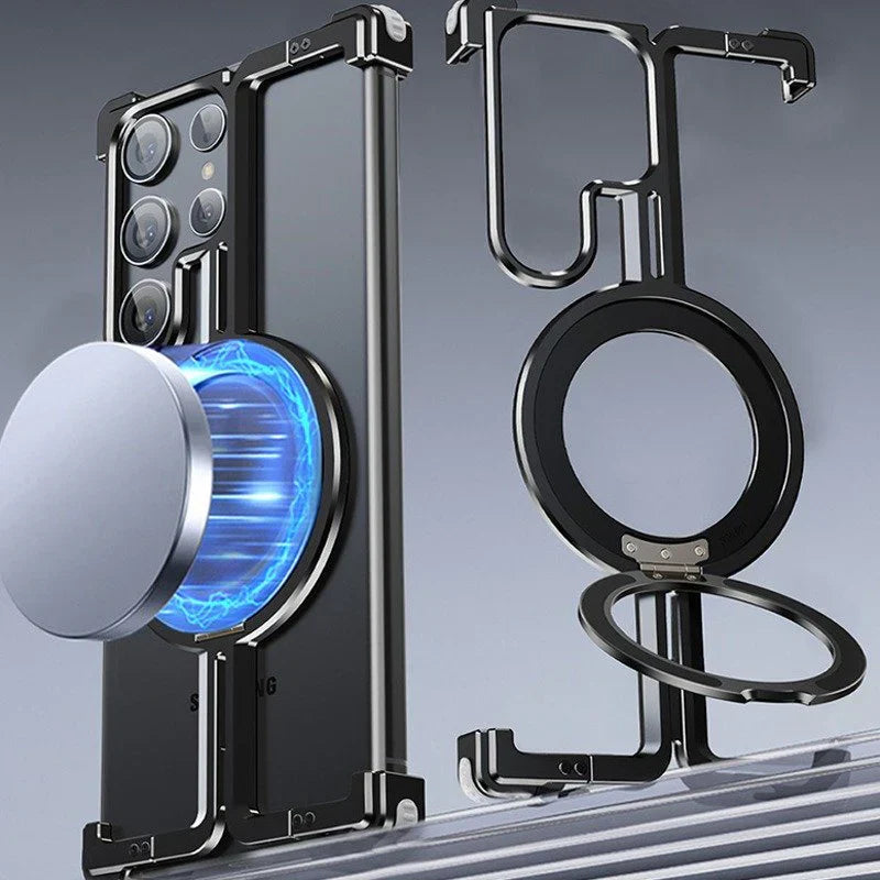 Corner Guard Magnetic Ring Stand Case for Samsung Series