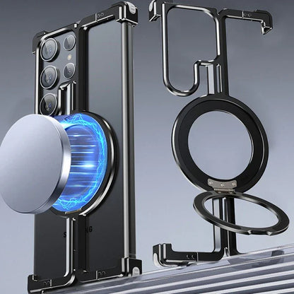 Corner Guard Magnetic Ring Stand Case for Samsung Series