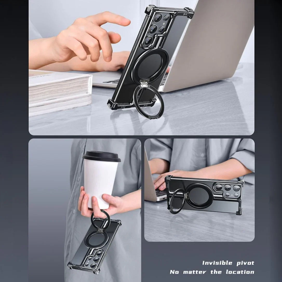 Corner Guard Magnetic Ring Stand Case for Samsung Series