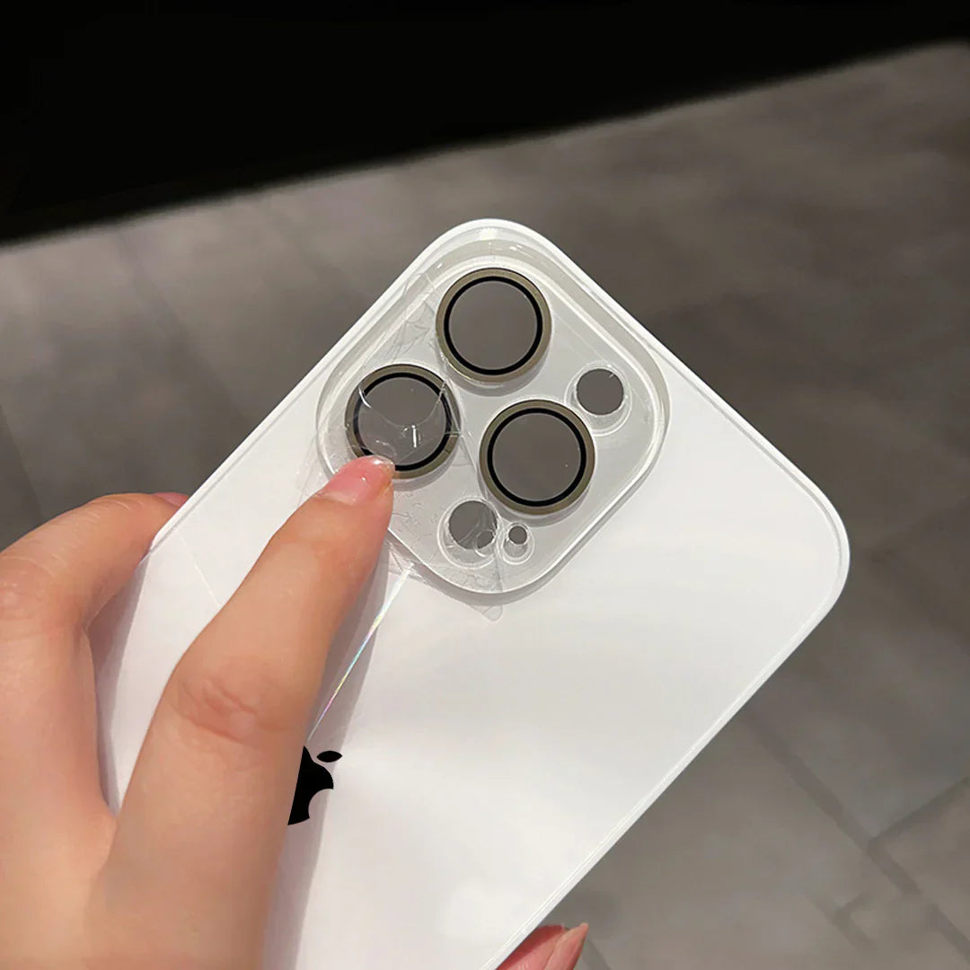 Glossy Colourful Camera Protector Case With Logo for iPhone Series