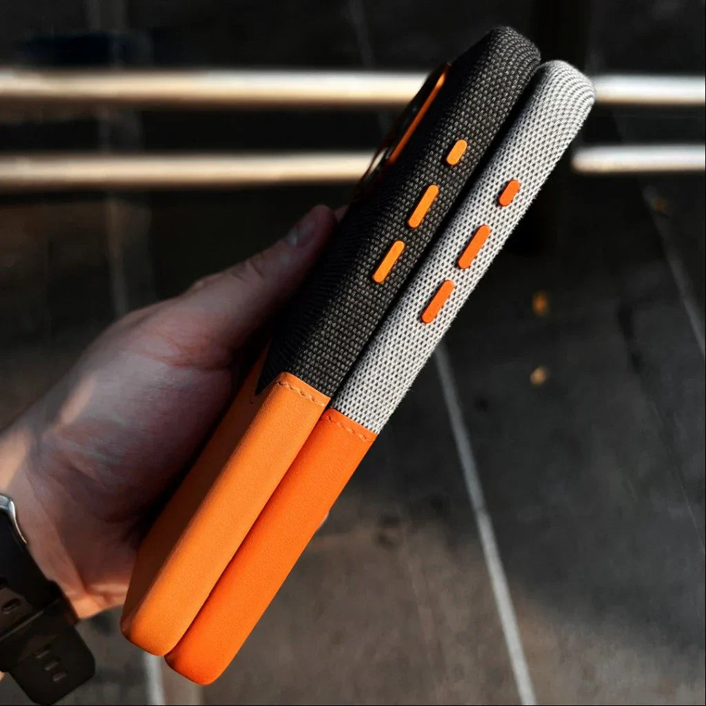 Leather MagSafe Dual Tone Card Holder Case for iPhone Series