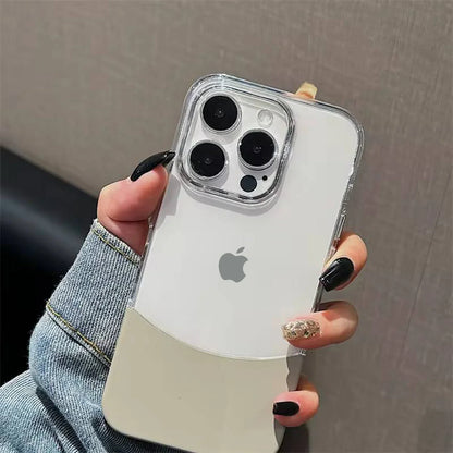 Dual-Tone Splicing Transparent Case for iPhone Series