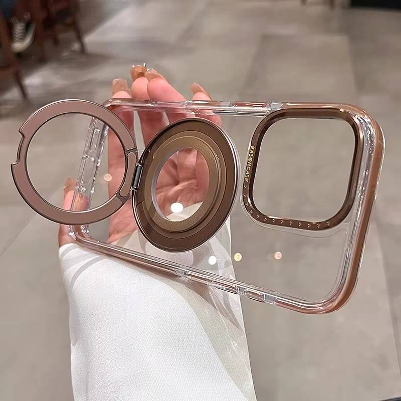 Camera Protector Clear Ring Stand Logo-Cut Case - iPhone Series