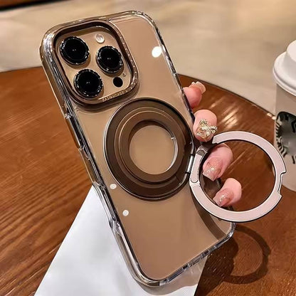 Camera Protector Clear Ring Stand Logo-Cut Case - iPhone Series