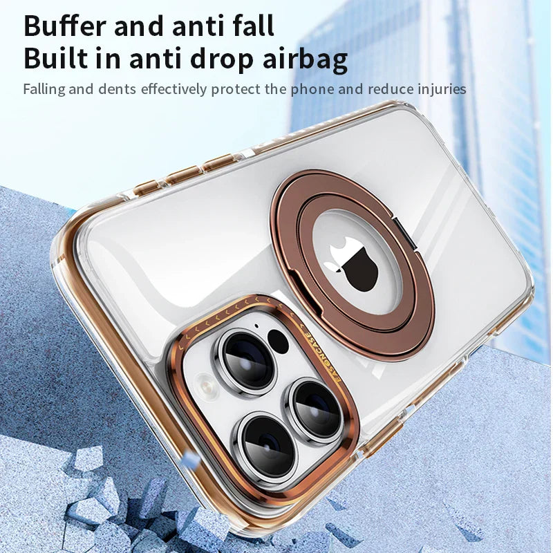 Camera Protector Clear Ring Stand Logo-Cut Case - iPhone Series