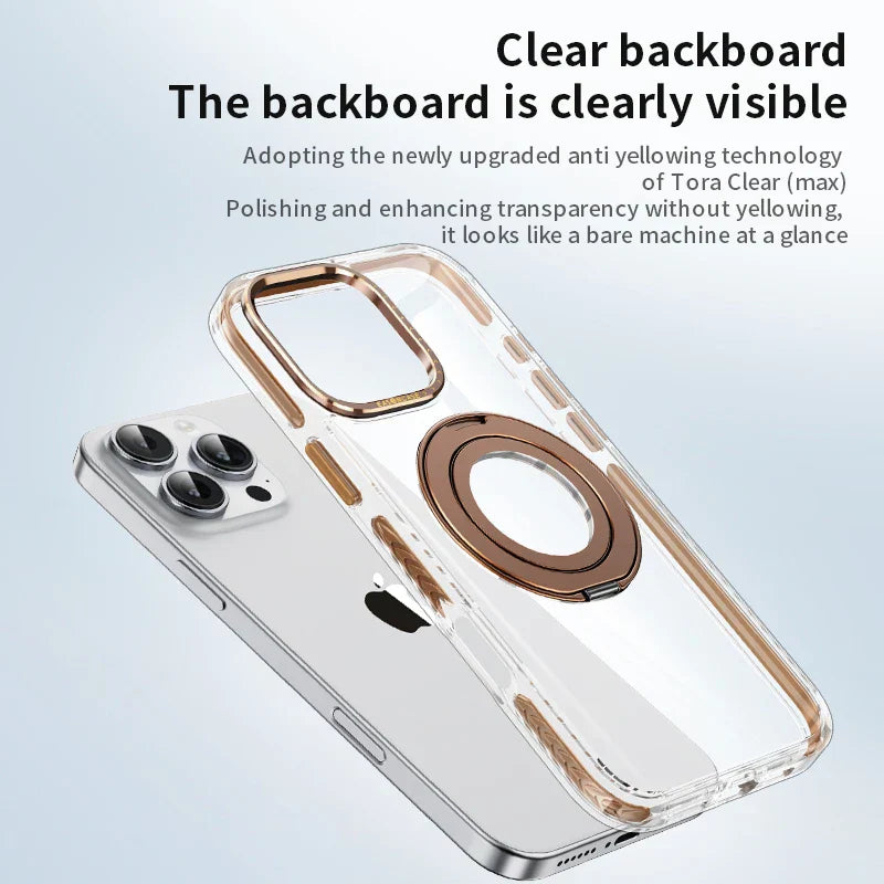 Camera Protector Clear Ring Stand Logo-Cut Case - iPhone Series