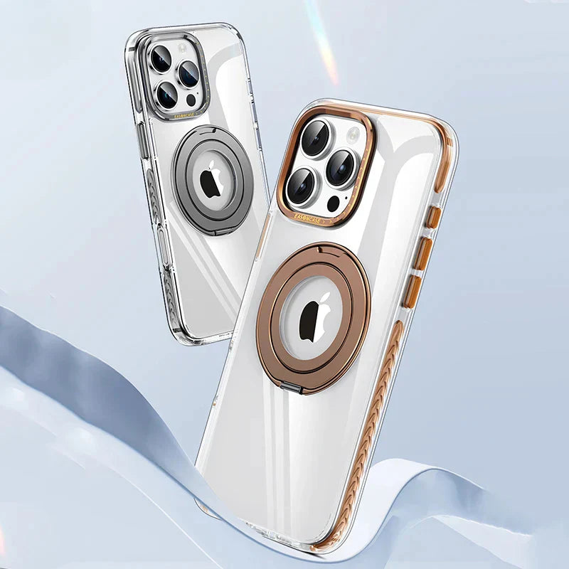 Camera Protector Clear Ring Stand Logo-Cut Case - iPhone Series