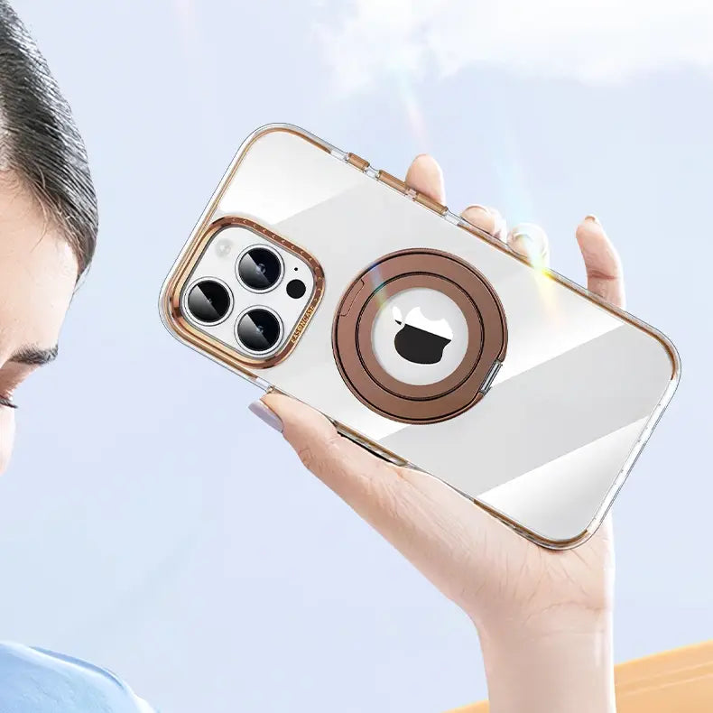 Camera Protector Clear Ring Stand Logo-Cut Case - iPhone Series