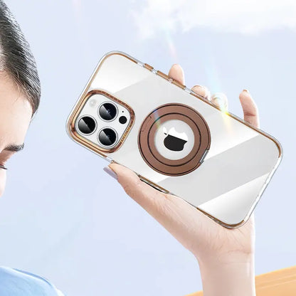 Camera Protector Clear Ring Stand Logo-Cut Case - iPhone Series