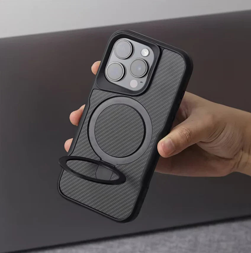 Carbon Fiber Kickstand Cover- iPhone Series