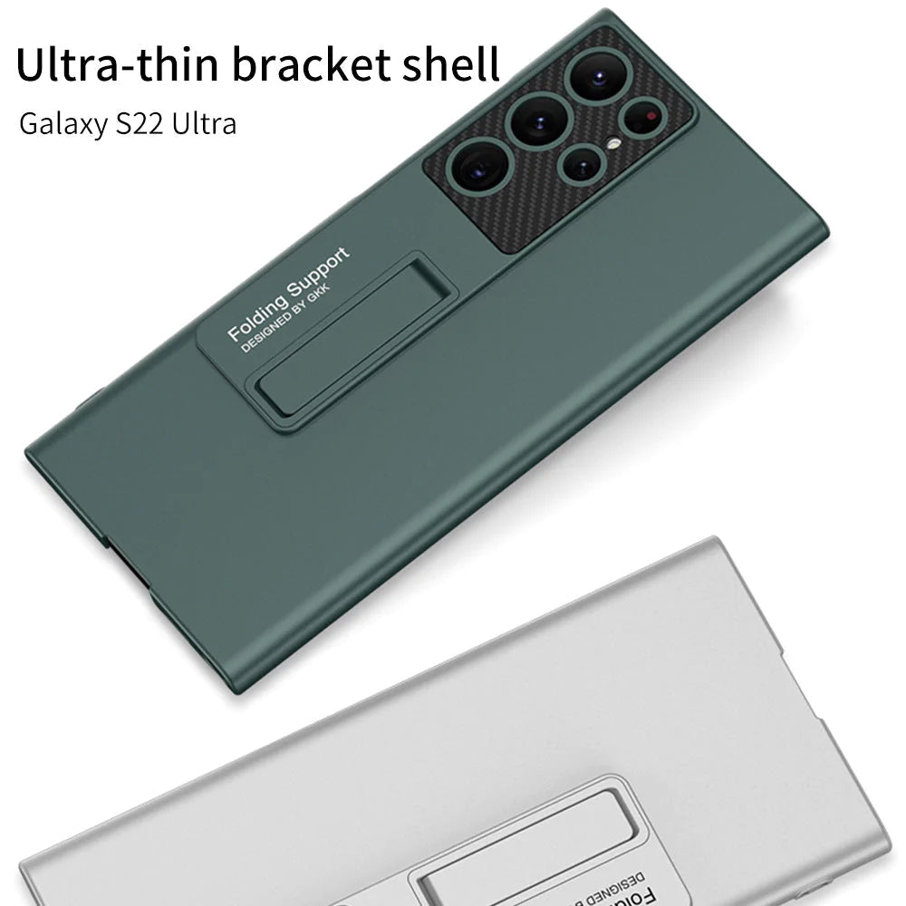 Galaxy S22 Ultra Luxury Thin Standing Case With S-Pen Slot