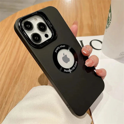 Luxury Camera Protector Stand Case With Logo Cut- iPhone 16 Series