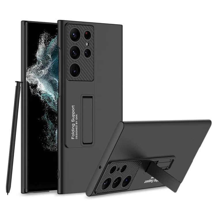 Galaxy S22 Ultra Luxury Thin Standing Case With S-Pen Slot