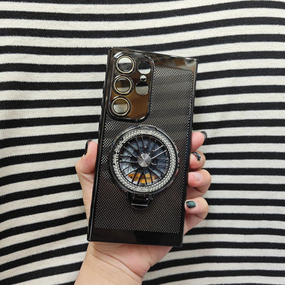 MagSafe Heat Dissipation Rotating Wheel Stand Case - Galaxy S25 Ultra