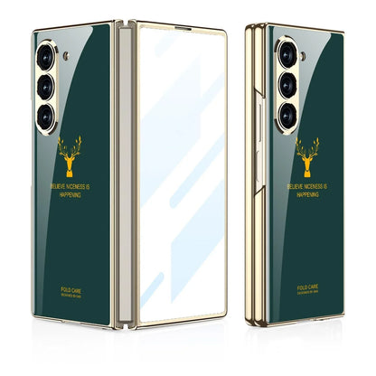 Samsung Galaxy Z Fold 6 Deer Pattern Glass Case