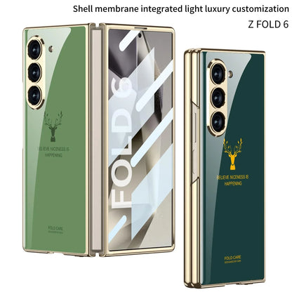 Samsung Galaxy Z Fold 6 Deer Pattern Glass Case