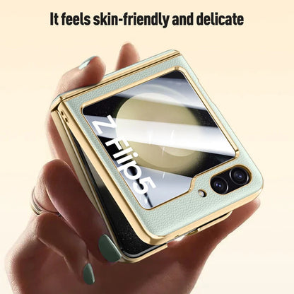 Leather Case With Hinge  Protection For Samsung Galaxy Z Flip 5