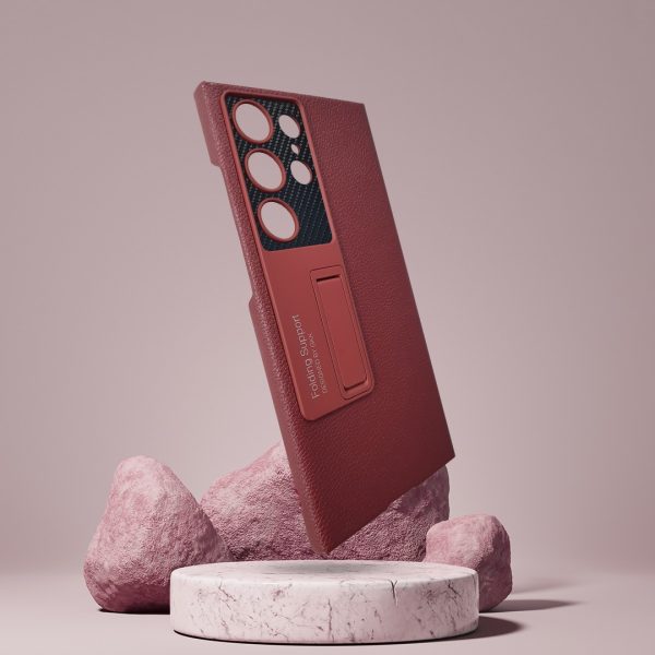 Galaxy S23 ULTRA Protective Standing Leather Cover With S Pen Slot