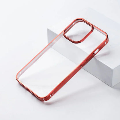 Chrome Electroplated Hard & Clear Back Case for iPhone Series
