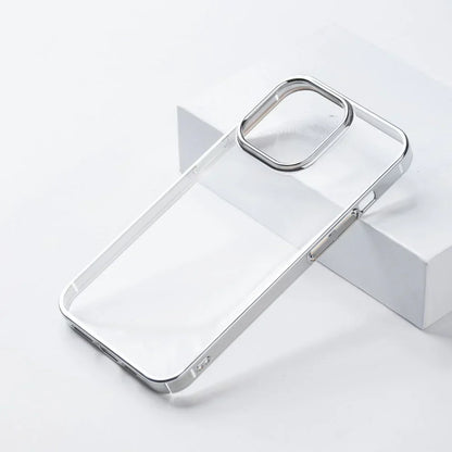 Chrome Electroplated Hard & Clear Back Case for iPhone Series