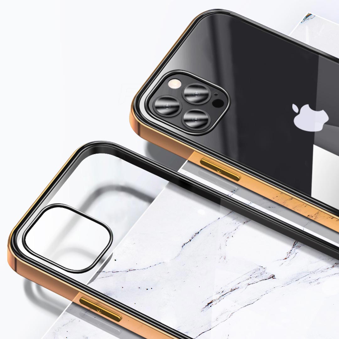 iPhone 11 Series Electroplating Silicone Transparent Glitter Case