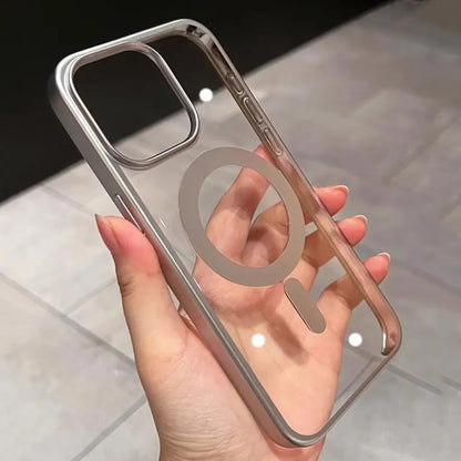 Sleek Matte Electroplating Soft Magsafe Case for iPhone Series