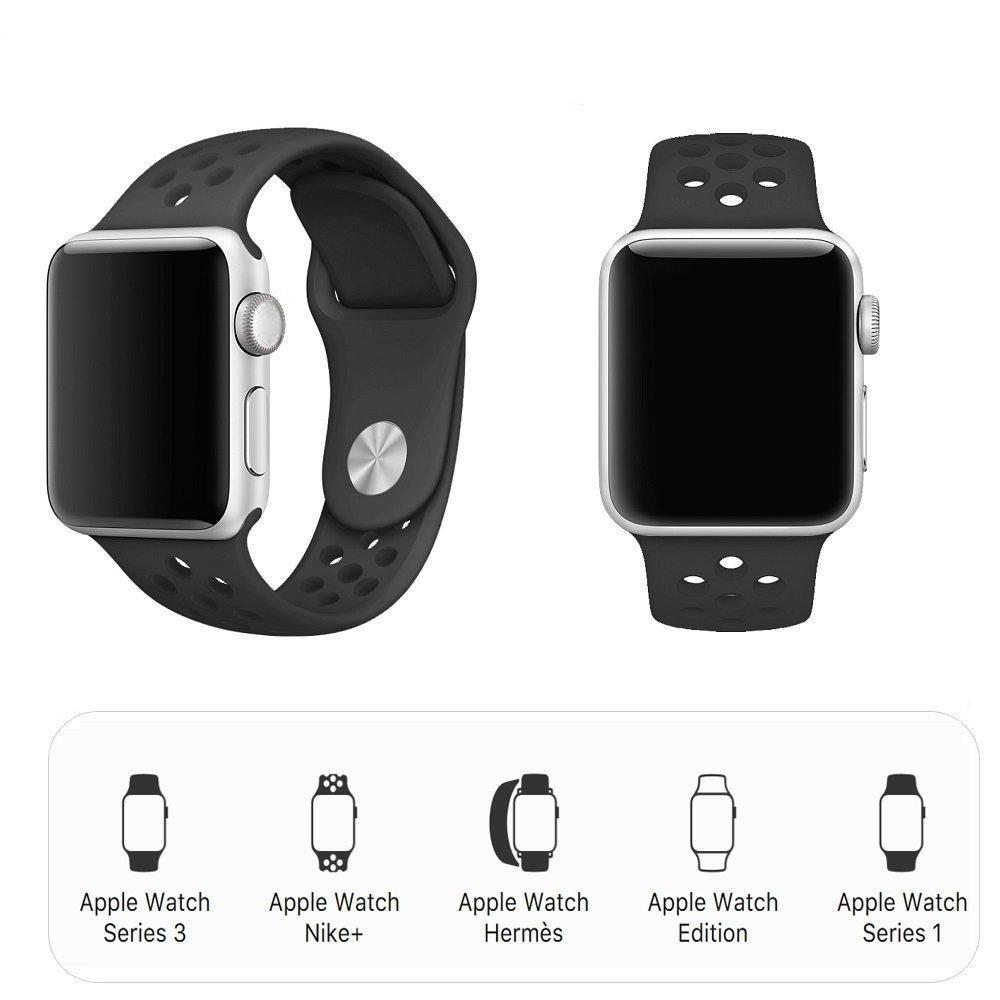 Perforated Band/Strap Black for Apple Watch