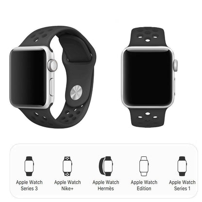 Perforated Band/Strap Black for Apple Watch