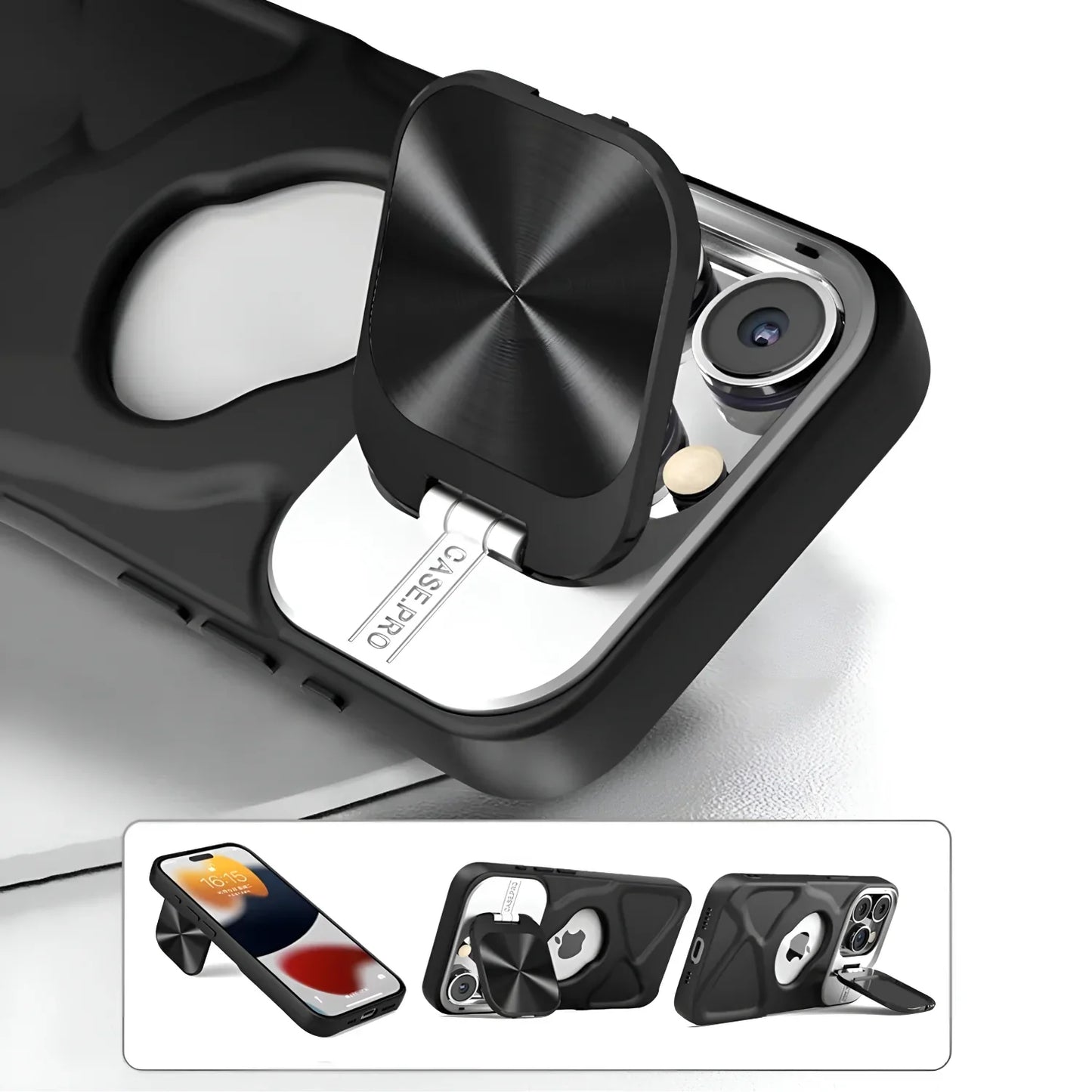 Cam-shutter Geometric Pattern Case- iPhone 16 Series