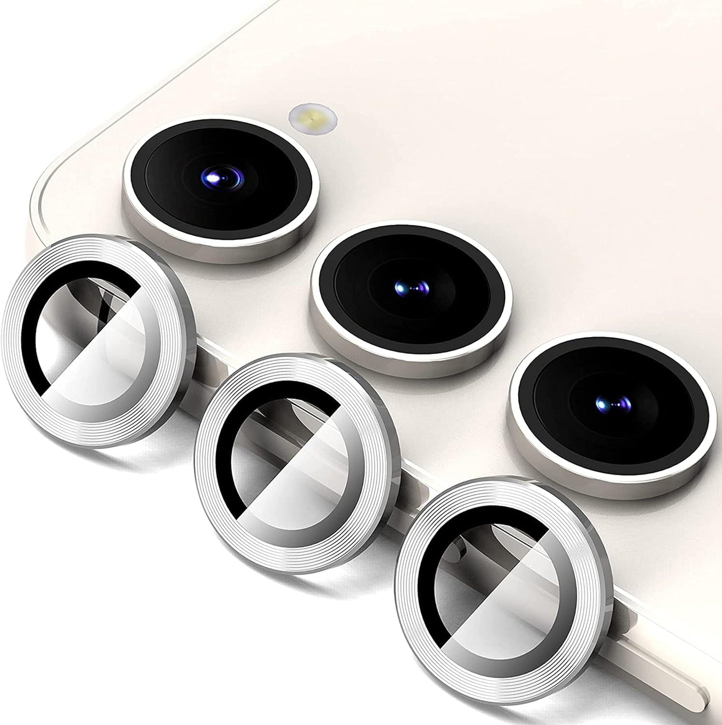 Titanium Camera Lense Protector 9H Aluminium Ring for S25