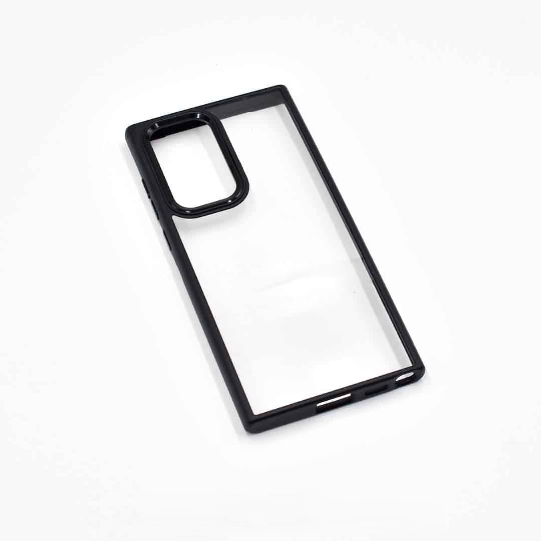 Galaxy S22 Ultra Hybrid Bumper Clear Case Black